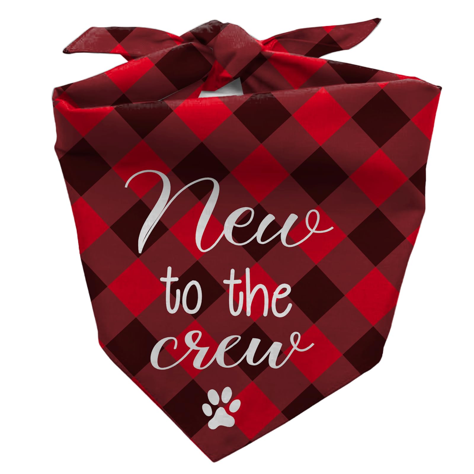New Puppy Announcement Dog Bandana, Adopted Puppies Reveal Gift for Owner, Dogs Birthday Supplies Gifts, Triangle Bibs Scarf for Medium Pets (Red)
