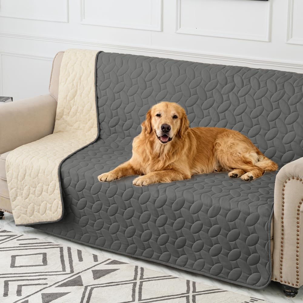 Ameritex Pet Bed Cover Dog Bed Blanket for Sofa and Furniture Waterproof New Pattern Design (30x70 Inch, Light Grey)
