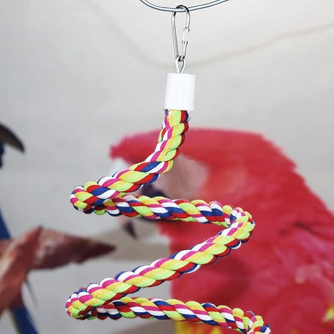 Petsvv Rope Bungee Bird Toy, Small