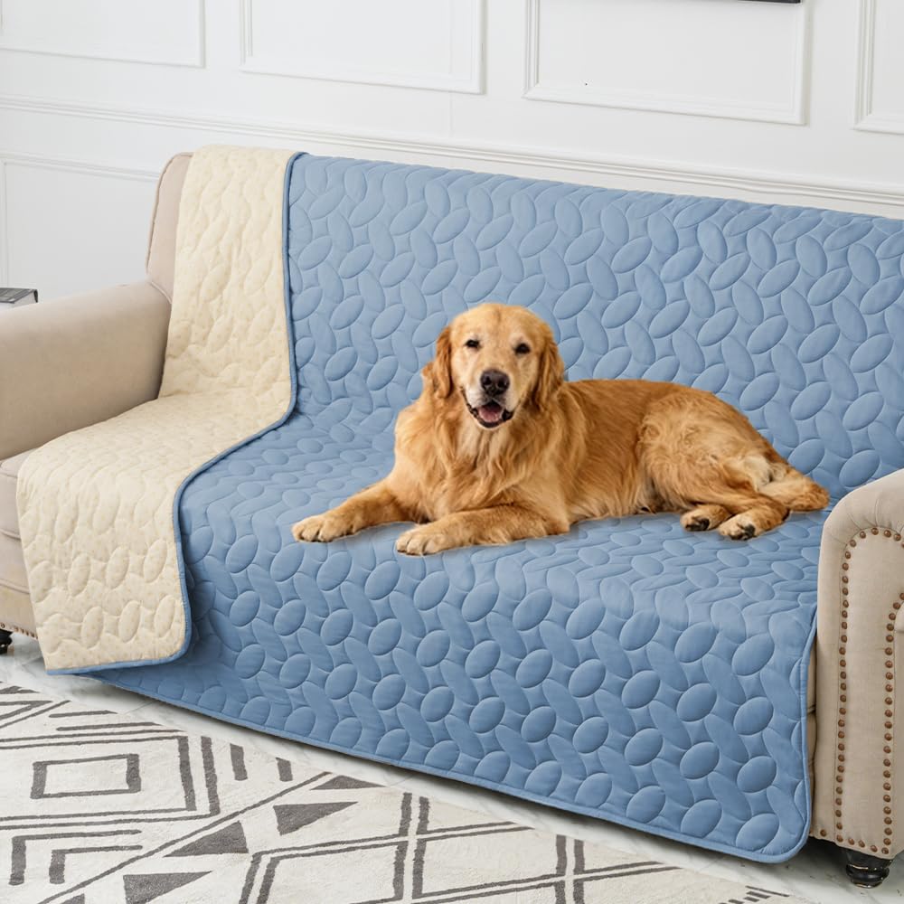 Ameritex Pet Bed Cover Dog Bed Blanket for Sofa and Furniture Waterproof New Pattern Design (30x70 Inch, Light Grey)