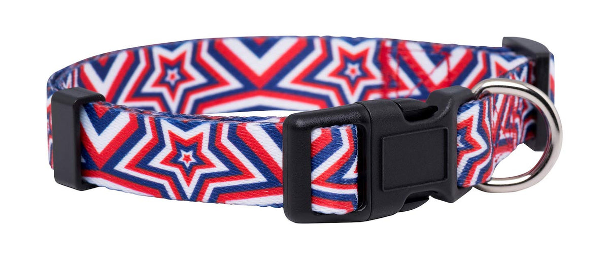 Native Pup Valentine’s Dog Collar- Valentines Day Pet Collars- Valentine Girly Hearts- Pink Red Heart- Cute Boy Girl Puppy Gift- Adjustable for Small, Medium, Large Breeds (Blue & Pink Hearts, Medium)