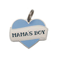 Two Tails Mama's Boy Personalized Dog ID Tag, Engraved, Silver Plating