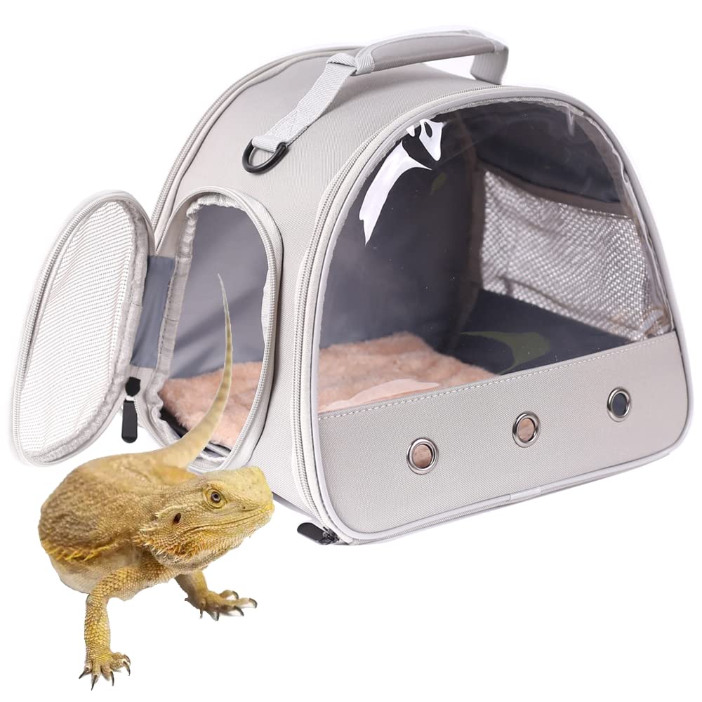 Guinea Pig Carrier,Guinea Pig Carrier for 2,Ventilation Carrier for Bearded Dragon,Reptile Travel Carrier for Lizards Sugar Glider Hedgehog Rat Parrot Birds,Airline Approved Green