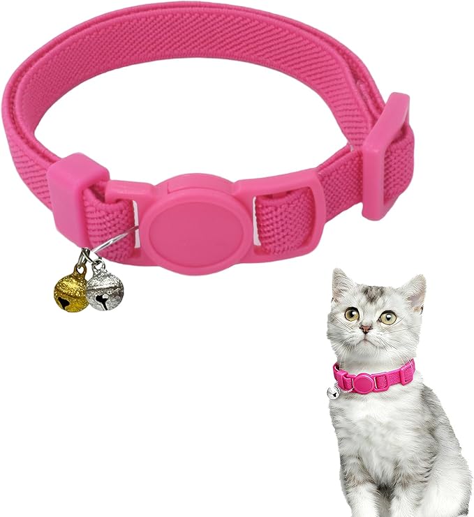 Breakaway Cat Collar with Bell, Safety Buckle Kitten Collar, Elastic Strech Quick Release, Adjustable Lightweight Collars for Girl Boy Cats, Pet Supplies, Accessories