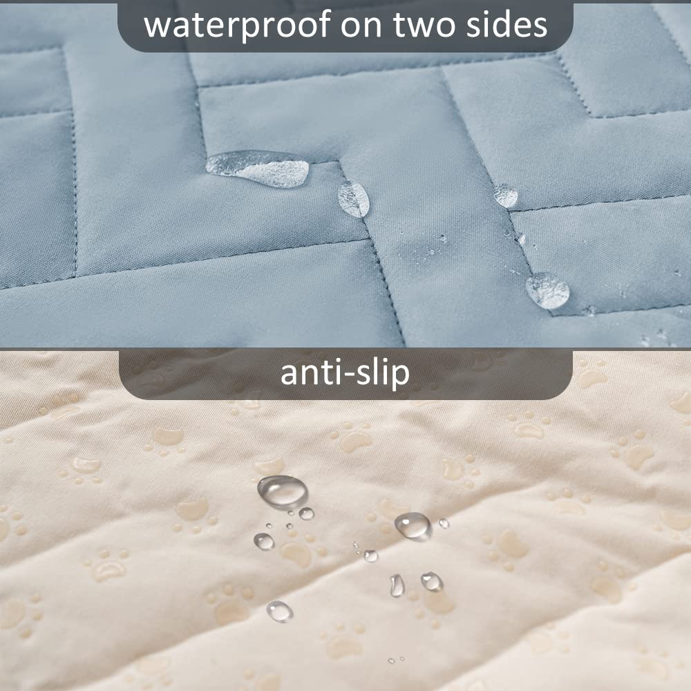 fuguitex Waterproof Dog Bed Cover Couch Cover for Pet Anti-Slip Cat Mat Pet Pad Blanket for Sofa Chair Recliner Bed Furniture Protrctor