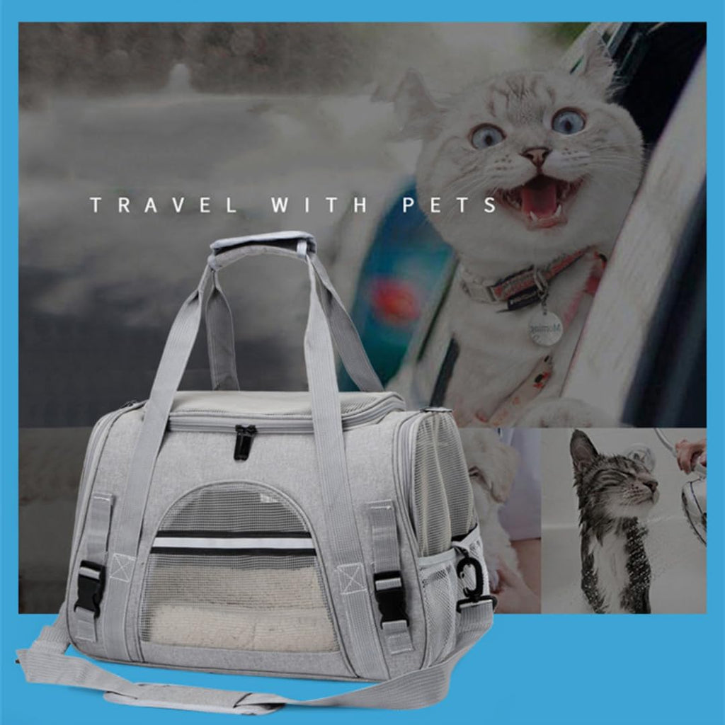 QQLe Cat Carrier Bag, Airline Approved Soft Carrier for Cats & Small Dogs