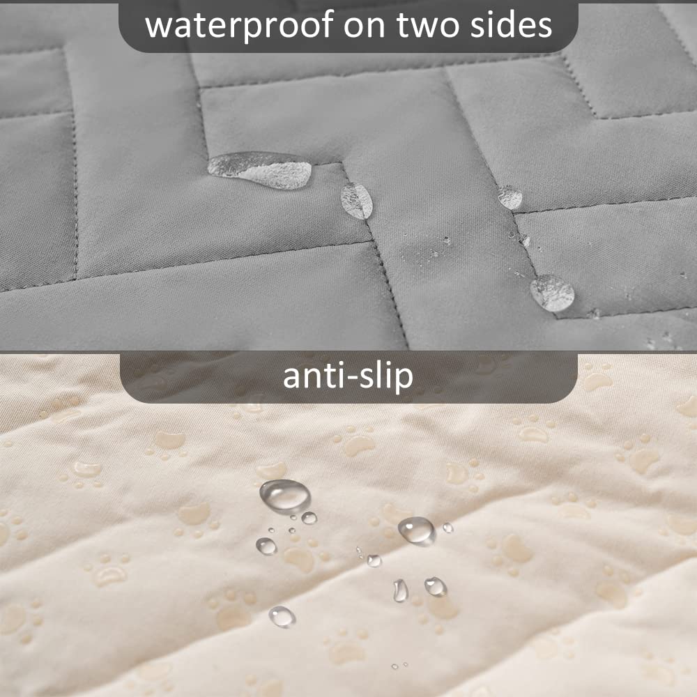 fuguitex Waterproof Dog Bed Cover Couch Cover for Pet Anti-Slip Cat Mat Pet Pad Blanket for Sofa Chair Recliner Bed Furniture Protrctor