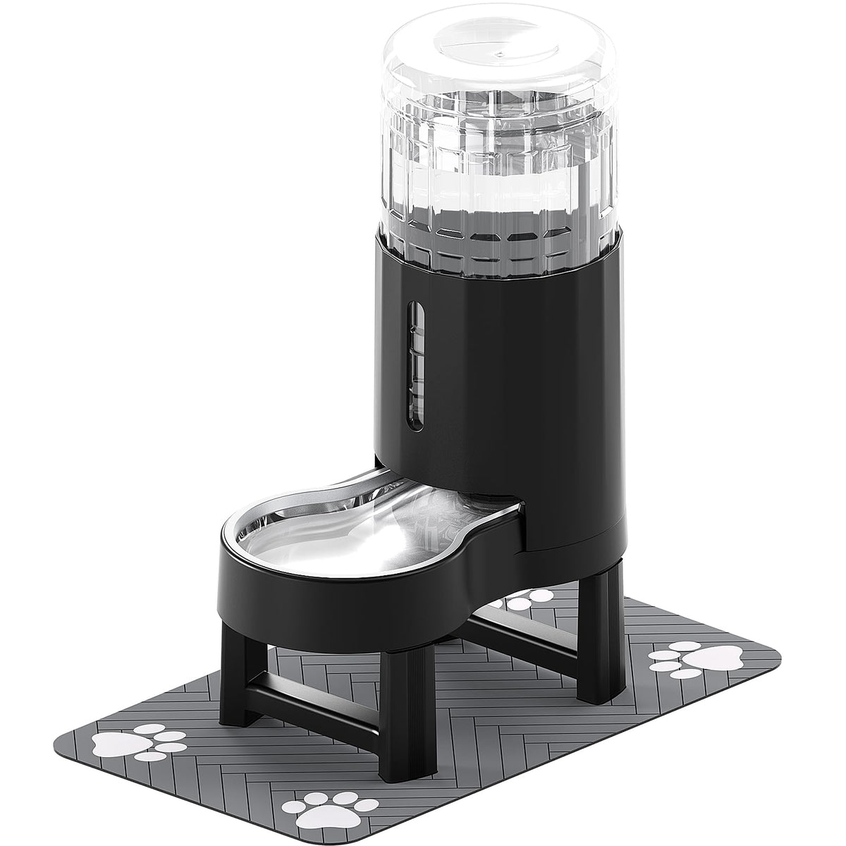 CZPET Dog Water Bowl Dispenser 9.5L, Wider Mouth Gravity Refilling (Black)