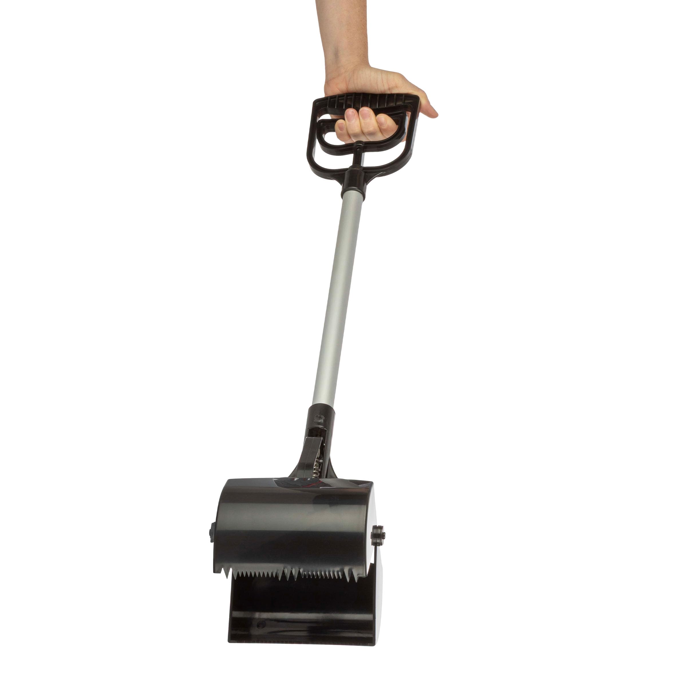 PETMAKER One‑Handed Pet Pooper Scooper for Dogs and Cats, Black, 28”