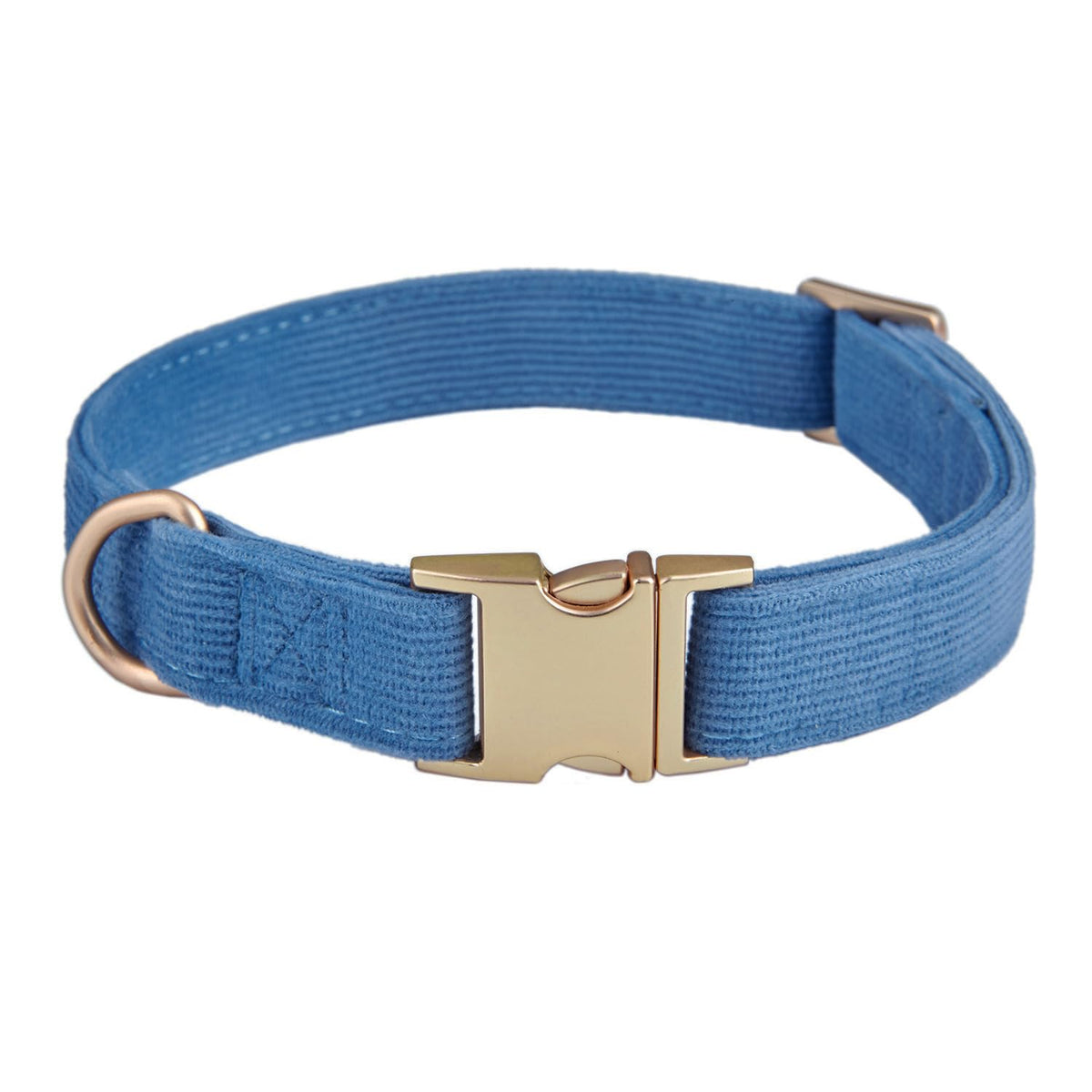 YUDOTE Soft Cotton Dog Collar with Metal Buckle Adjustable Heavy Duty Comfy Corduroy Collars for Small Medium Large Dogs,Light Pink,Large