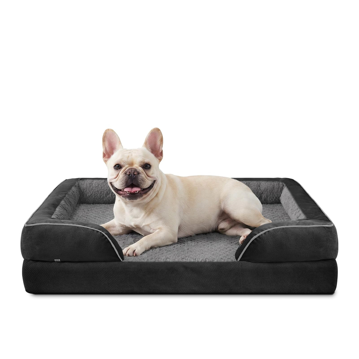 INVENHO Orthopedic Medium Dog Dogs, Egg-Crate Foam Dog Couch with Washable Removable Cover, Waterproof Lining and Nonskid Bottom