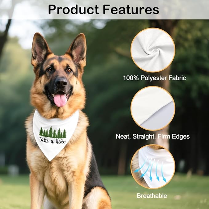 ZBBFSCSB Funny Outdoor Dog Bandana, Puppy Scarf Photo Prop for Outdoor Adventure Hiking Camping Mountain, Gifts for Ranger (Tree)