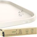 Feedoo Pet Feeding Mat [Warped Resistant Raised Edge], Water-Proof Silicone Placement for Food Water Bowls, Anti-Slip Base Protect Floor, BPA-Free&Dishwasher-Safe [28.5x16.5inch XL, Sand White]