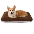 Magic Dog Super Soft Large Dog Bed Pad Mat Orthopedic Pet Beds 30 Inch Washable Anti Slip Dog Sleeping Mattress with Removable Cover, Dark Brown M