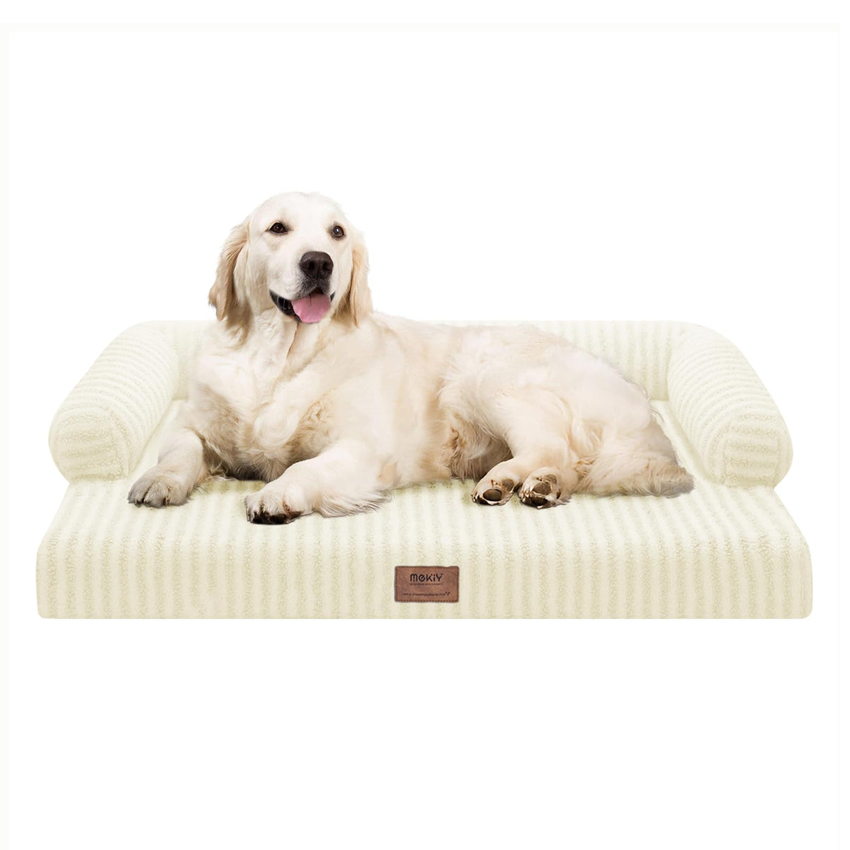 MEKIY Orthopedic Waterproof Dog Bed with Bolster for Extra Large Size Dogs