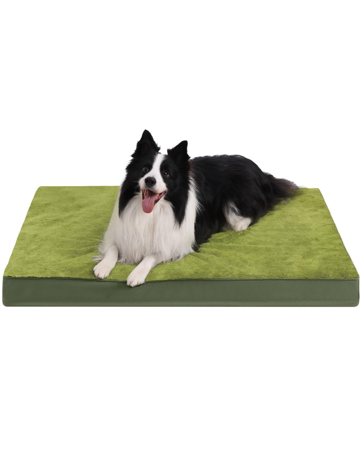 KSIIA Orthopedic Dog Bed for Large Dogs with Waterproof Lining, Khaki,35x22