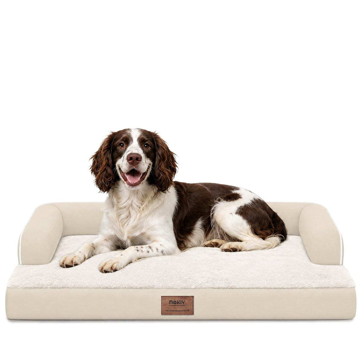 MEKIY Orthopedic Waterproof Dog Bed with Bolster for Extra Large Size Dogs