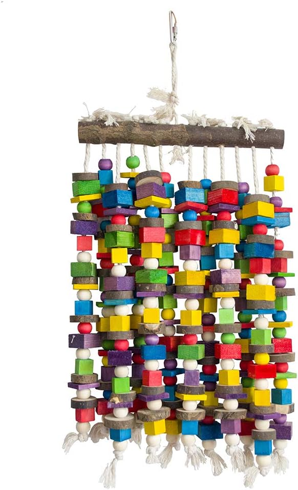 Extra Large Bird Parrot Chewing Toy-Natural Wooden Bird Block Tearing Toys
