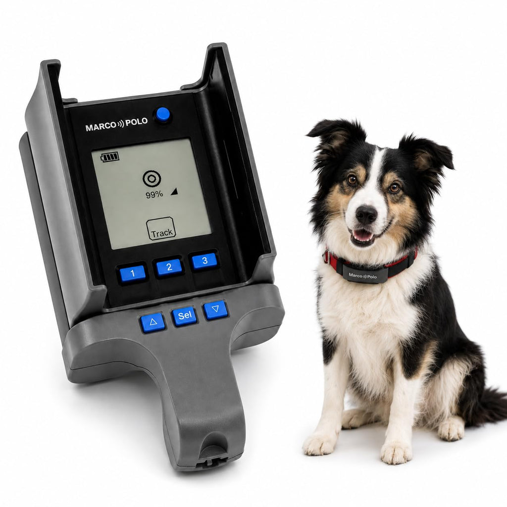 Marco Polo Pet Tracker System for 2 Cats or Dogs - GPS Alternative, No Monthly Fee, Waterproof Long Range RF Finder, Multi-Pet Monitoring Safety Tags