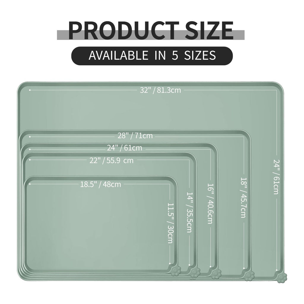 Reopet Silicone Pet Feeding Mat - Waterproof & Non-Slip Dog Cat Placemat