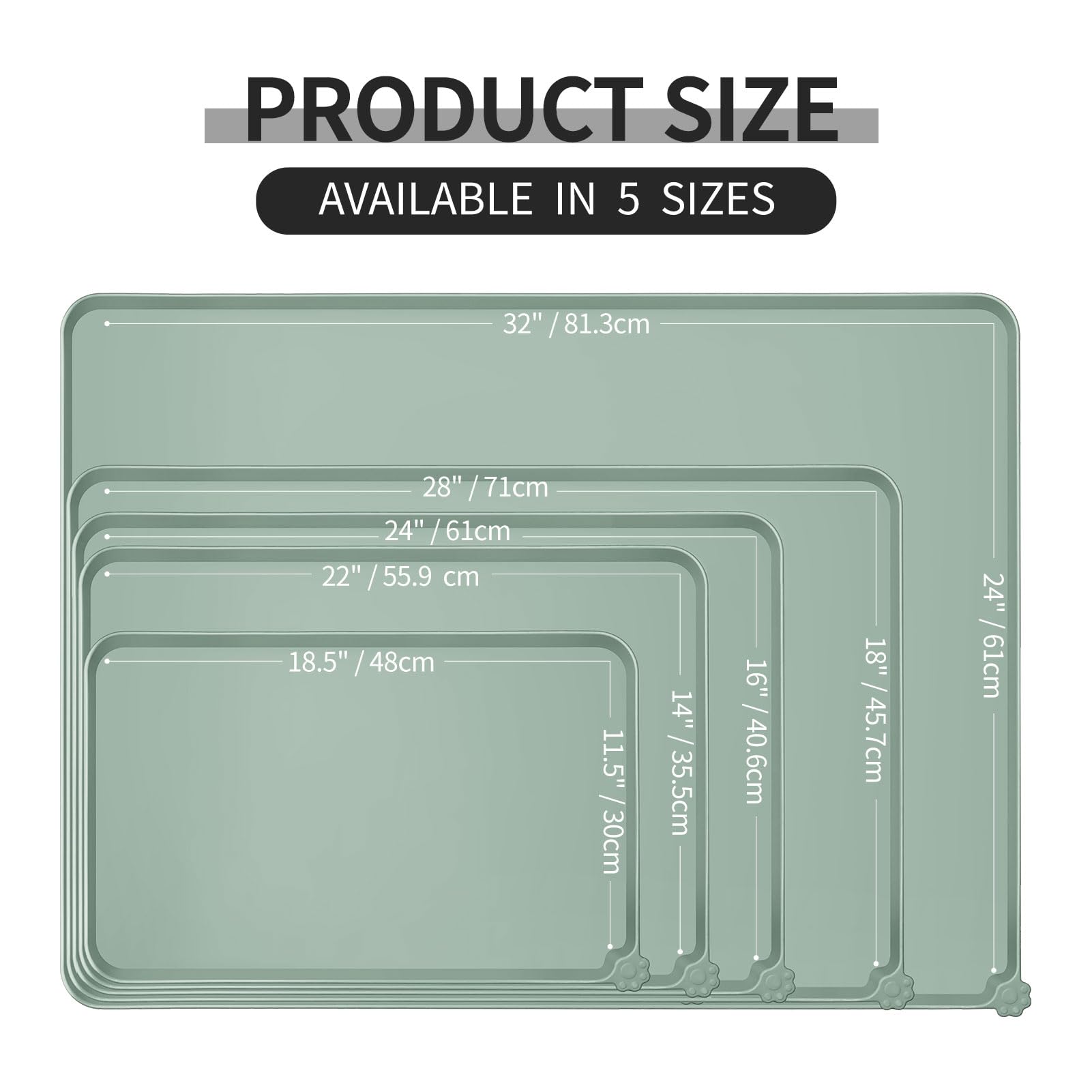 Reopet Silicone Pet Feeding Mat - Waterproof & Non-Slip Dog Cat Placemat
