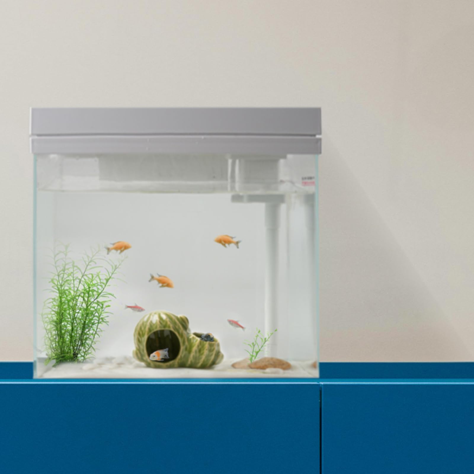 Deapeey Green Aquarium Decor Ceramic Western Cactus Betta Fish Tank Cave