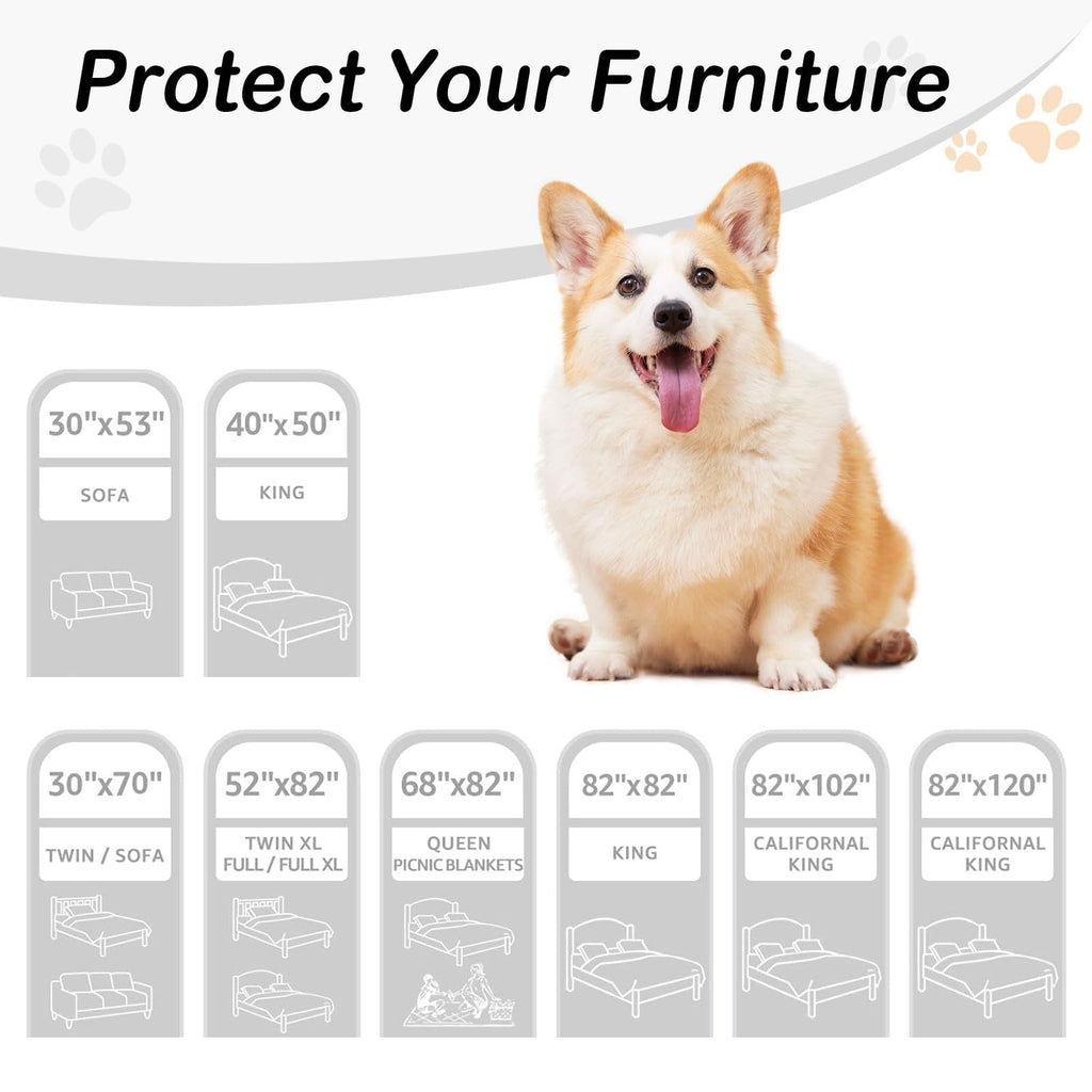 hyha Waterproof Dog Bed Blanket - Soft Pet Blanket & Sofa Cover for Dogs