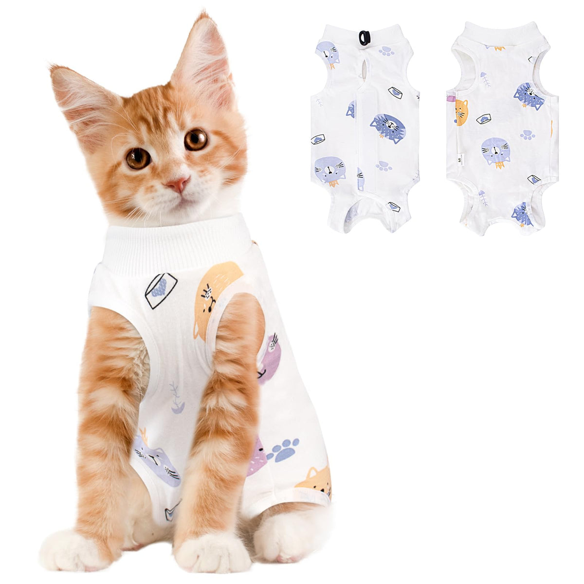 Coppthinktu Cat Recovery Suit Female Cat Onesie After Surgery Anti Licking