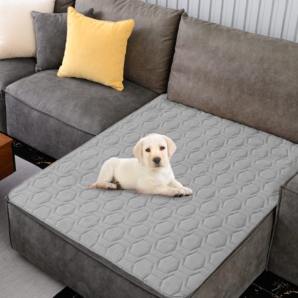 Tcksstex Waterproof and Non-Slip Dog Bed Cover and Pet Blanket Sofa Pet Bed Mat ，car Incontinence Mattress Protectors Furniture Couch Cover for Most Cats Dogs,Pets（30x70-Light Grey）
