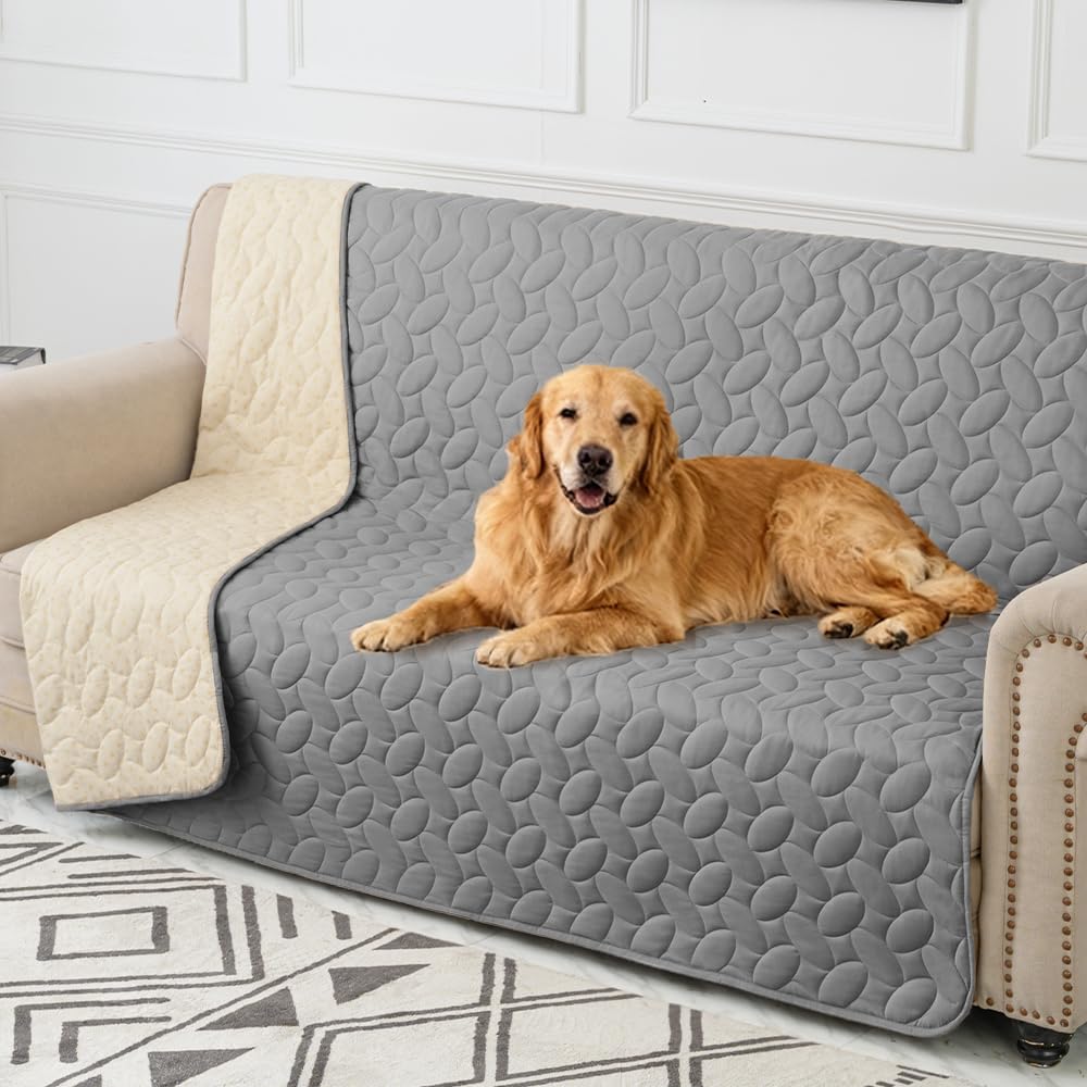 Ameritex Pet Bed Cover Dog Bed Blanket for Sofa and Furniture Waterproof New Pattern Design (30x70 Inch, Light Grey)