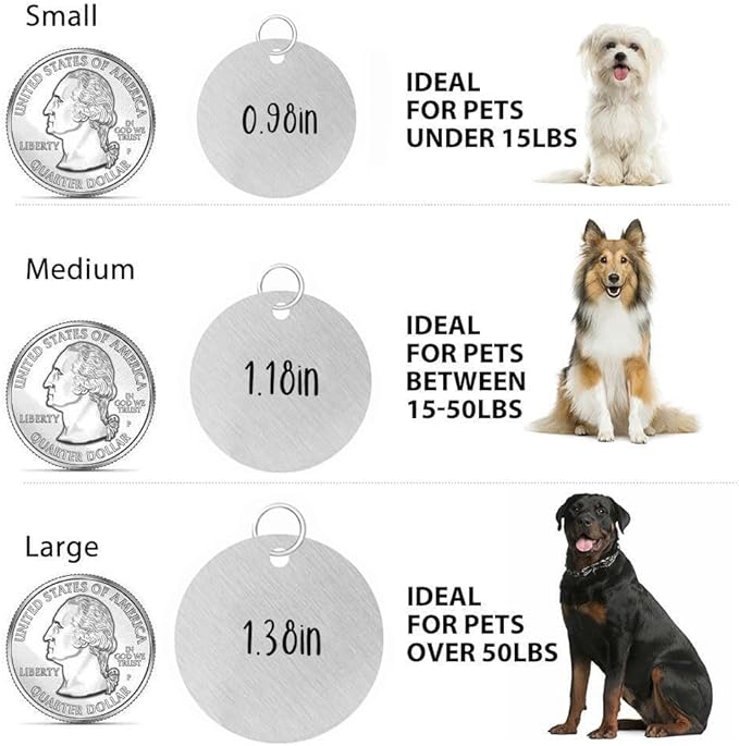 MYXGY Colorful Dog Tags Personalized, Engraved Dog Tags with Colored Printing for Pets, Customizable Cat Collar Holder Tag (Violet)