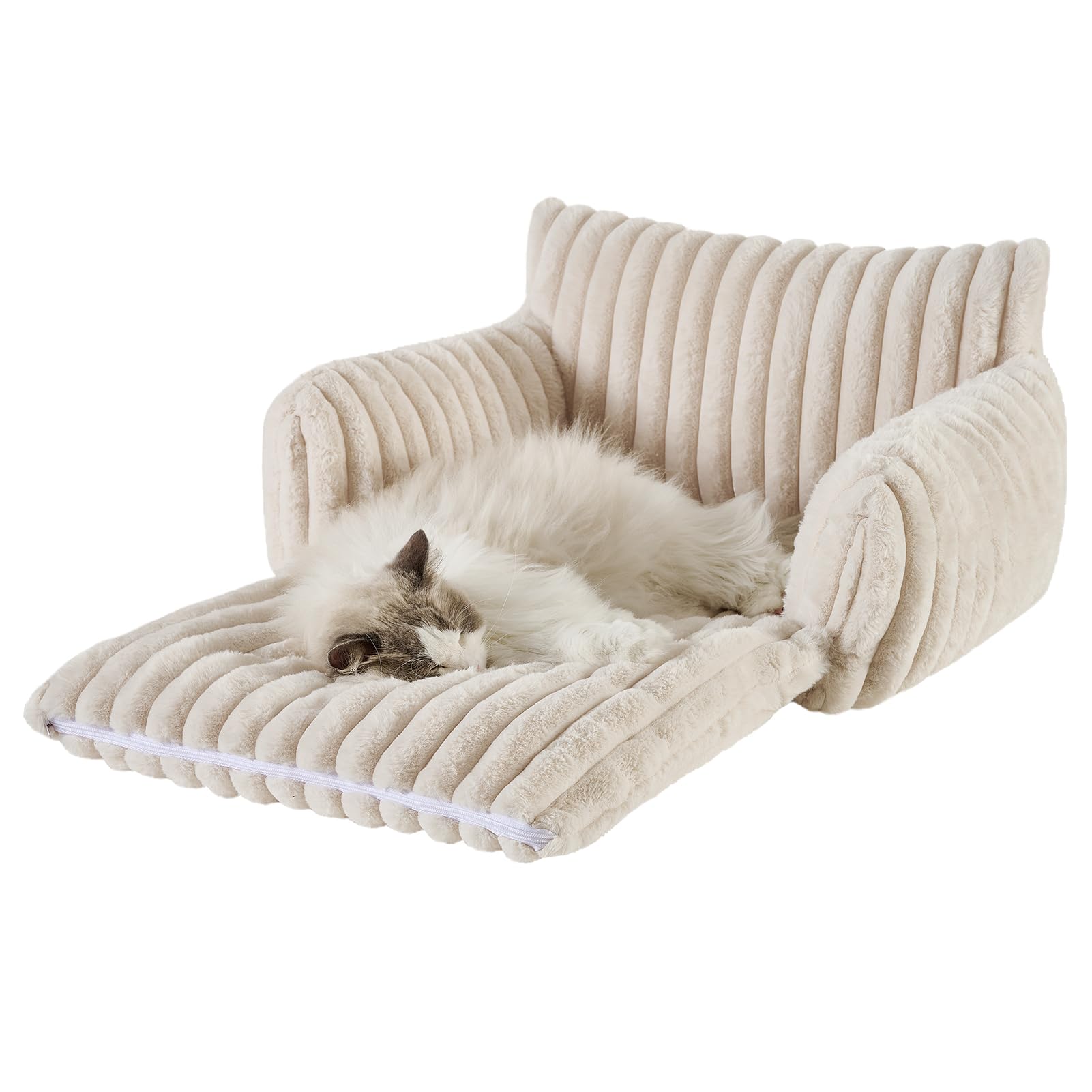 Hollypet Cat Bed Small Dog Orthopedic Couch Beds for Pets up to 20 lbs