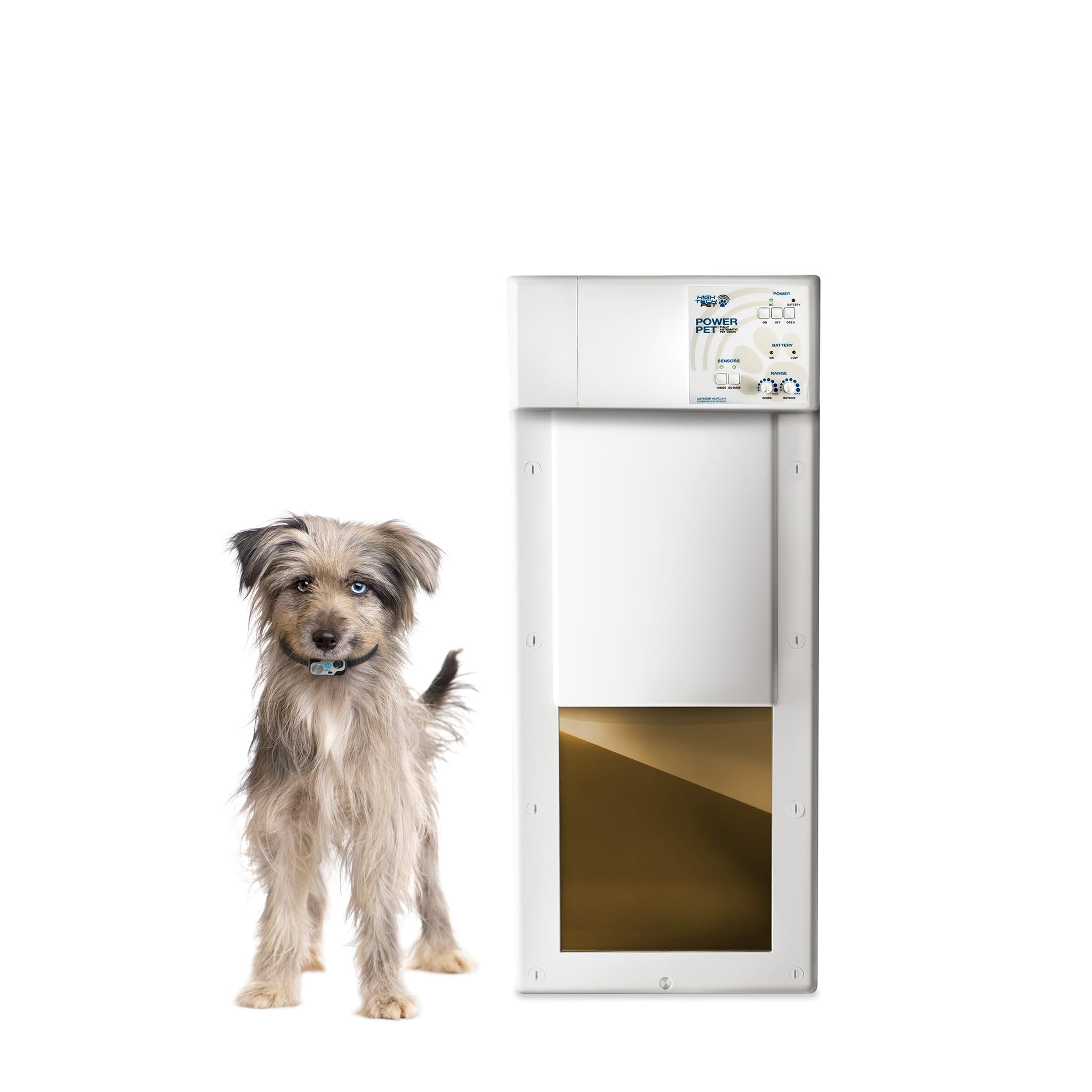 Power Pet Smart Automatic Electronic Pet Door by High Tech Pet (Wall Mount
