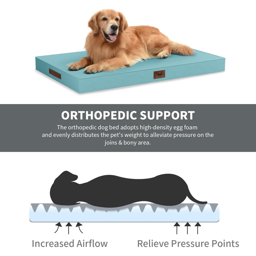 Tail Stories Waterproof Orthopedic Dog Crate Bed for Small Dogs & Cats