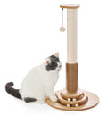 Made4Pets Tall Cat Scratching Post for Indoor Cats with Self Groomer, 33.6"