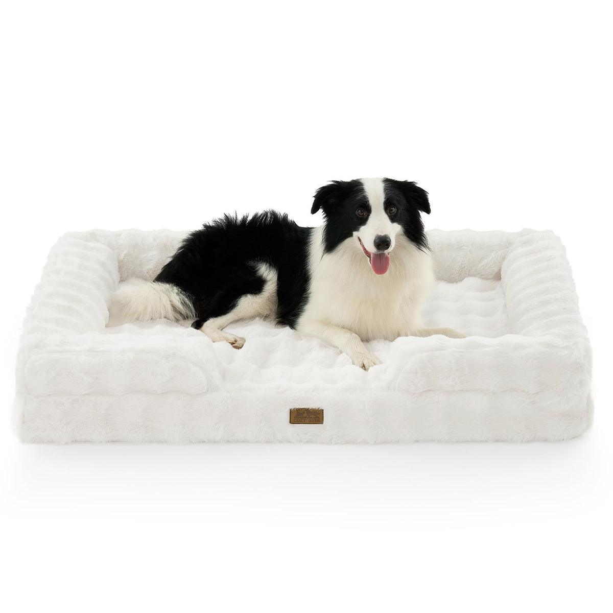 COZY KISS Warm Orthopedic Extra Large Dog Bed, XL 44x32 inch, Beige