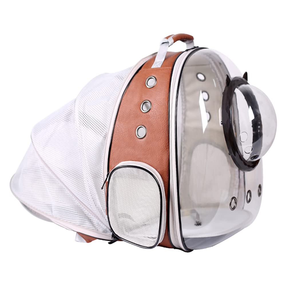 Front Expandable Cat Backpack Carrier, Large Cat Backpack Fits Up to 20 lbs, Backpack for Cats Kitten Small Puppy, Airline Approved Cat Bubble Backpack, Space Capsule Astronaut Backpack Carrier