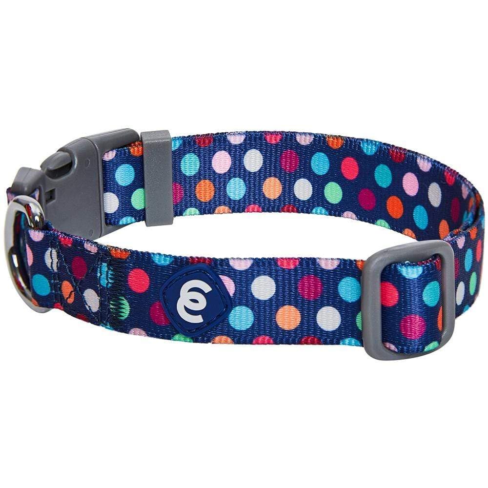 Blueberry Pet Adjustable Flocking Dog Collar with Detachable Velvety Bowtie - Heart in Gothic Grape