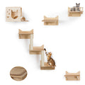 MIUZMORE Cat Wall Shelves, 9-Piece Cat Wall Furniture with Sisal Mats
