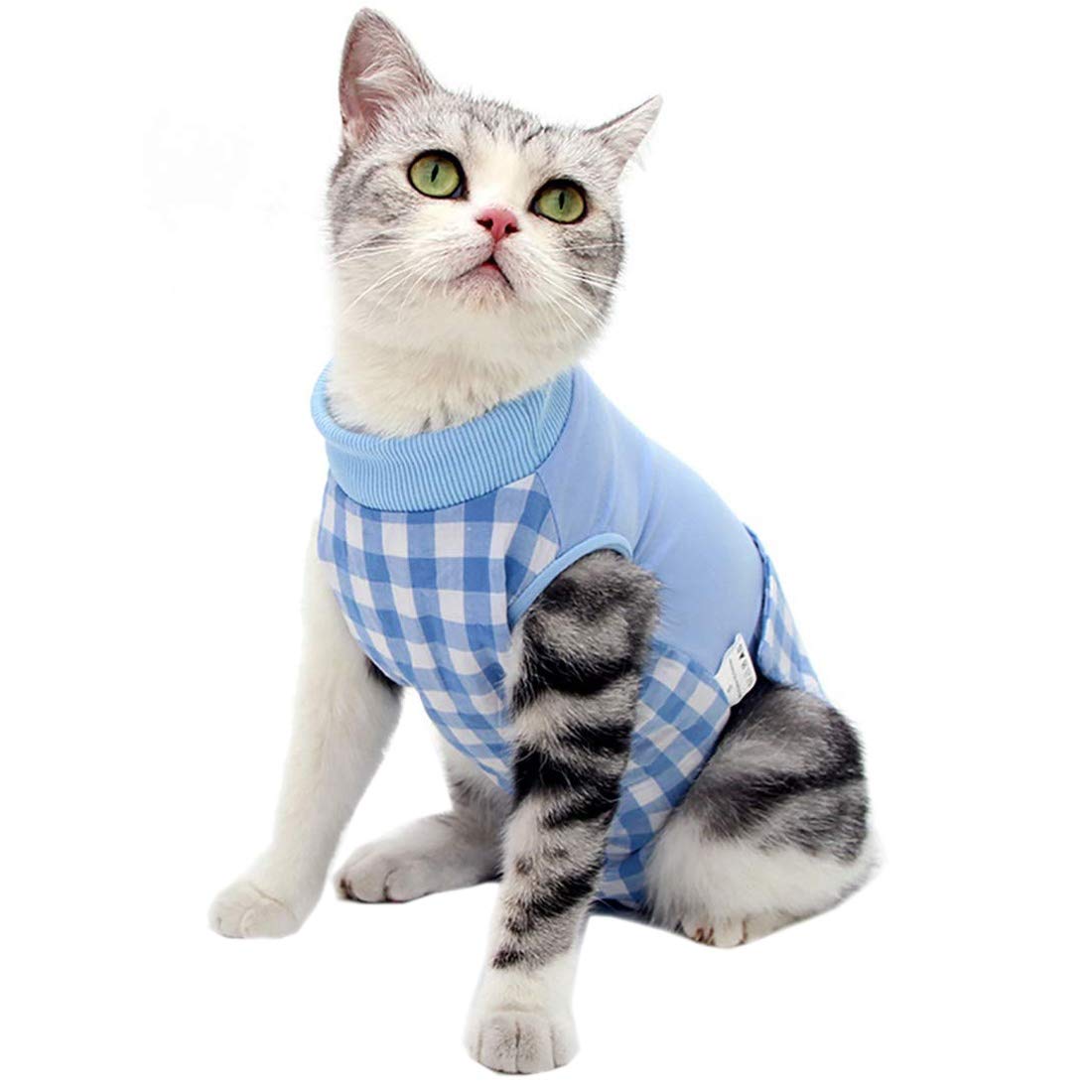 Coppthinktu Cat Recovery Suit Cat Onesie After Surgery for Abdominal Wounds