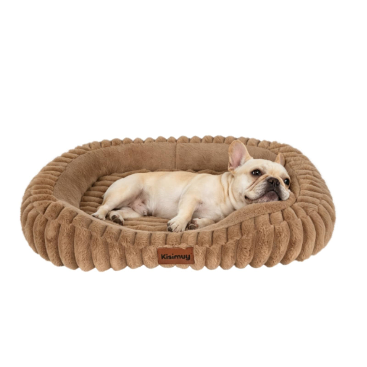 KISIMUY Orthopedic Dog Bed, Memory Foam Bolster Bed for Small Dogs