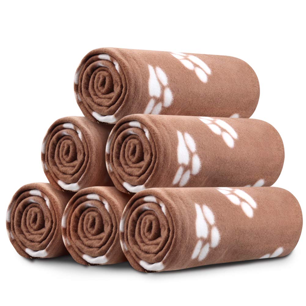 Comsmart Dog Blankets, 6 Pack Fleece Pet Blankets, 39x35 inches