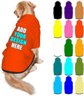 Personalized Dog Hoodie Customized with Name Photo Pet Warm Sweater Hoodie for Medium Large Dogs & Cat Puppy, OrangeRed, L