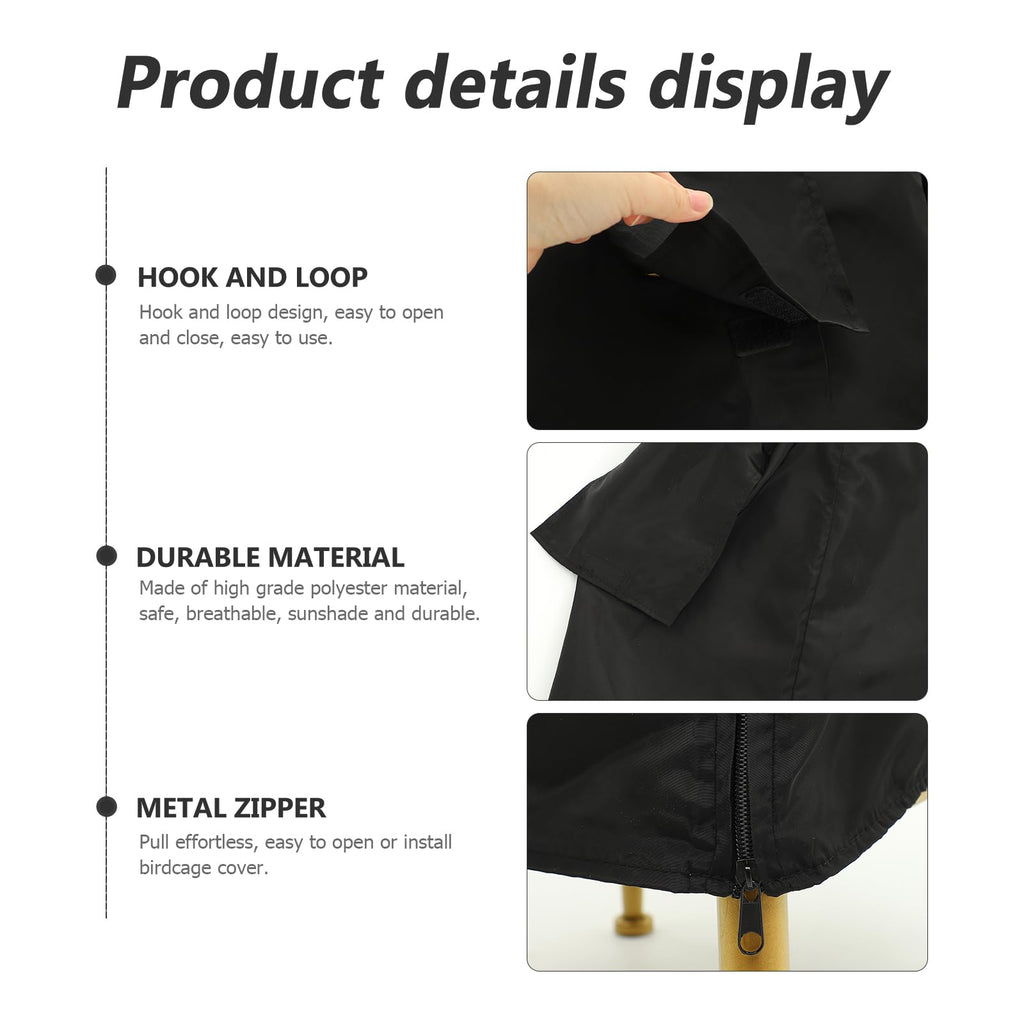POPETPOP Bird Cage Covers for Night - Breathable, Washable Parrot & Parakeet Cage Protector