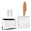 PIPIMOO Metal Sifting Cat Litter Scoop,Wood Handle(Only Scoop)