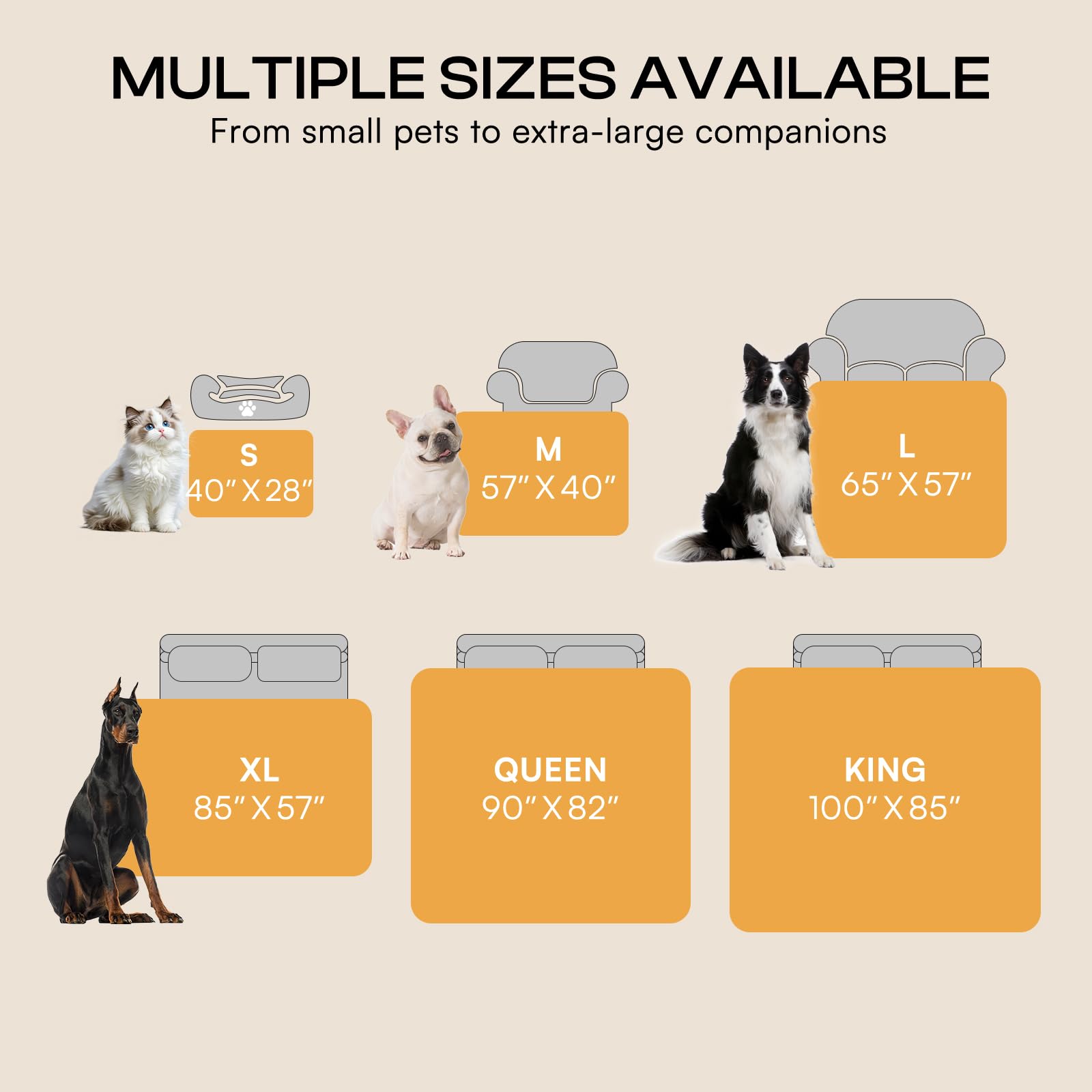 Luciphia Waterproof Dog Blanket Reversible Sherpa Fleece for Large Dogs Cat