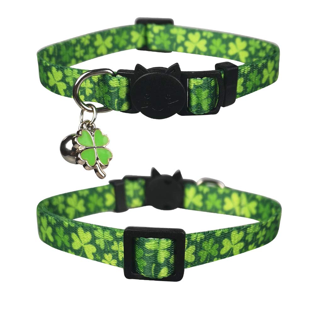 3 Pack St. Patrick's Day Cat Collar with Bell Breakaway Adjustable