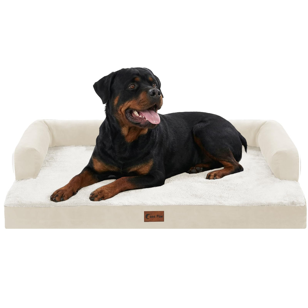 Casa Paw Orthopedic Washable Dog Bed for Extra Large Dogs, 45x35in, Grey