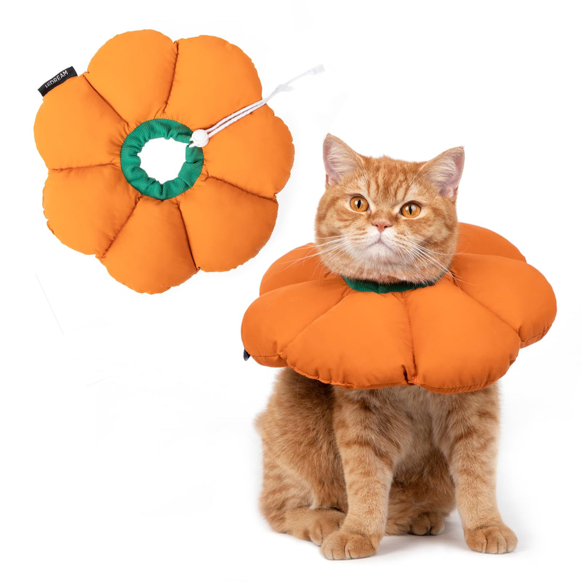 HiDREAM Cat Cone Collar,Cute Waterproof Elizabethan e Collar for Cats,Anti-Bite Lick Wound Healing Safety Cat Recovery Collar,All-Season Style