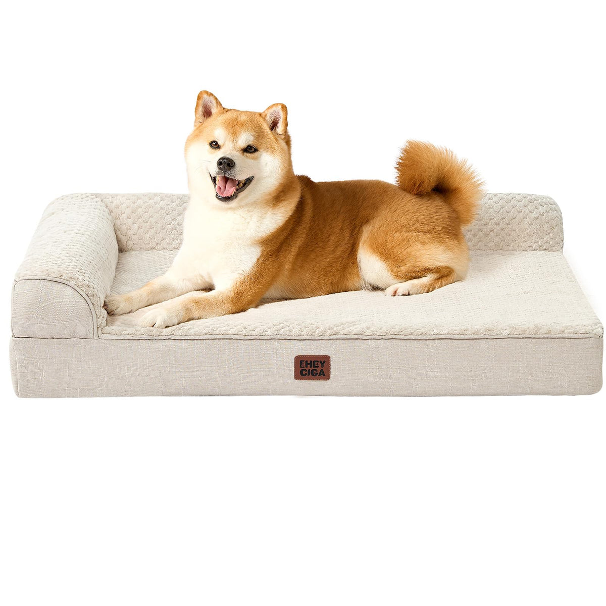 EHEYCIGA Orthopedic Dog Bed Medium Size, Memory Foam Dog Bed, Navy Blue